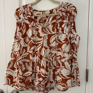 A New Day by Target burnt orange floral tank